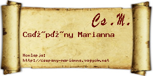 Csépány Marianna névjegykártya