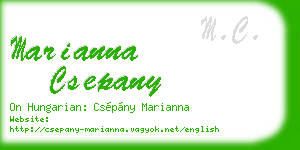 marianna csepany business card