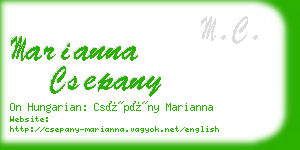 marianna csepany business card